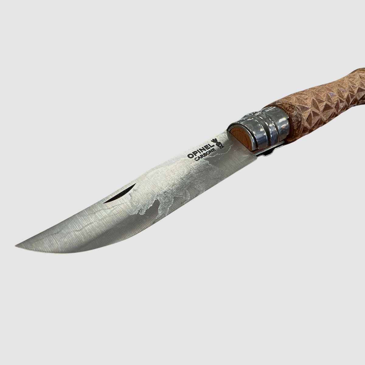 MESSER – OPINEL – N.9 CARBON HANDGEFERTIGT | DREIECKSMUSTER | BÄRENKLINGE, Bild 3 von 4