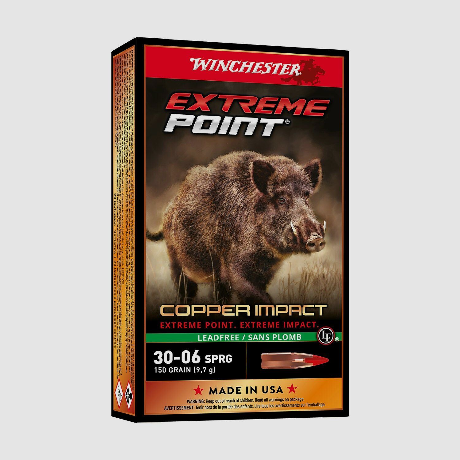 Winchester	 Extreme Point Copper Impact 150grs - 20 Stk.