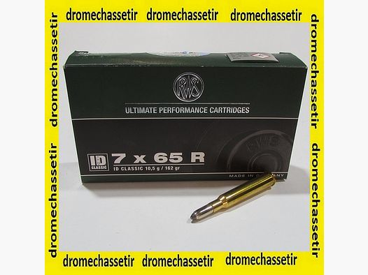 Boite de 20 Cartouches RWS Calibre 7x65R KS 162 Grains 10.5 grammes