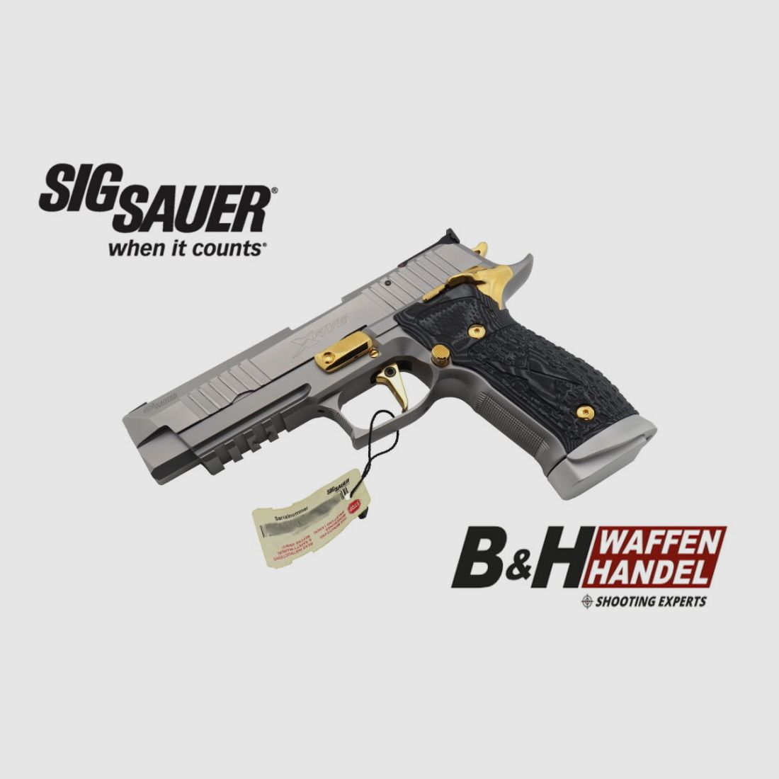 Sig Sauer	 P226 X-Five Supermatch Stainless & Gold eine der letzten aus deutscher Fertigung