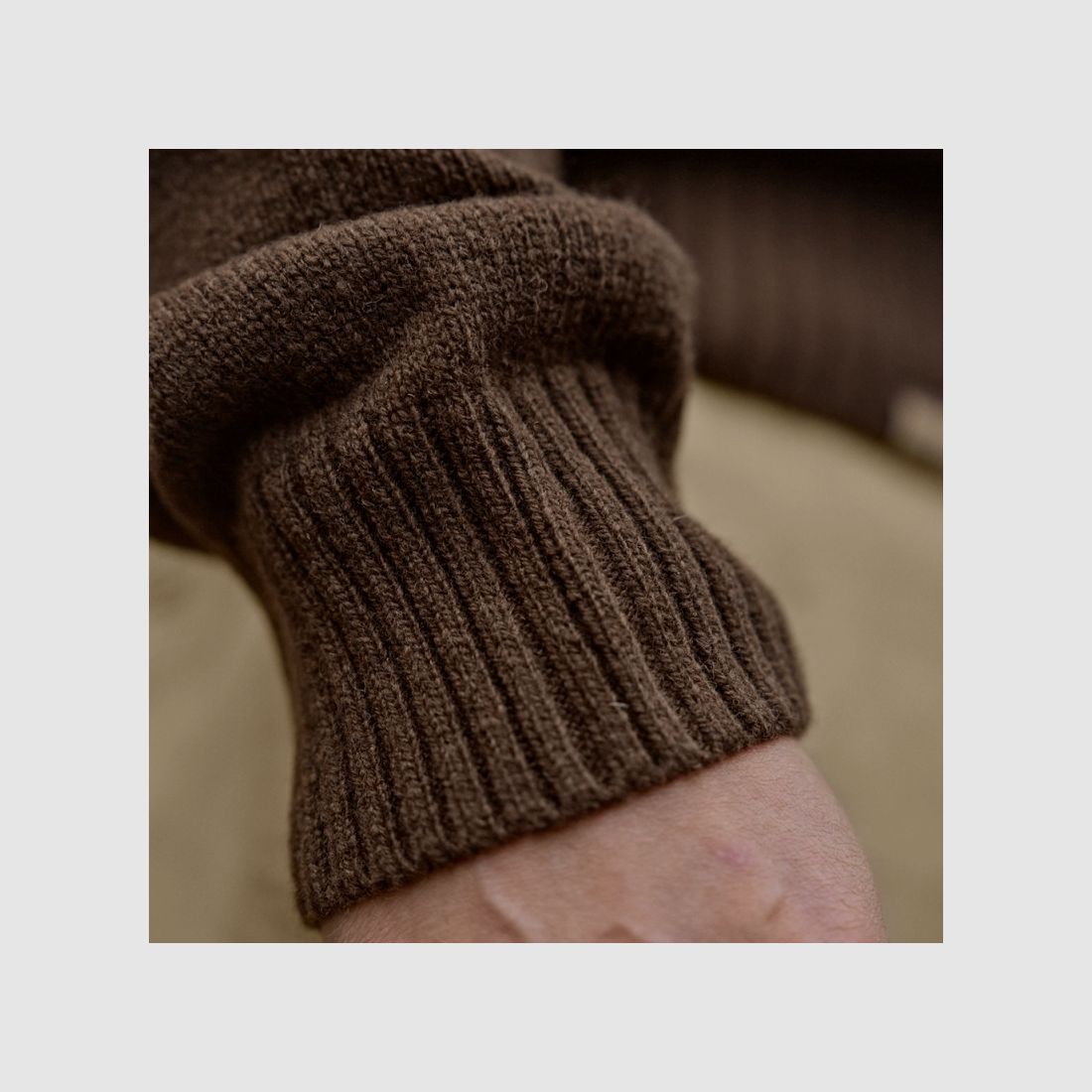 SWETER MYŚLIWSKI MĘSKI HARKILA VINCENT MERINO HALF ZIP PULLOVER DEMITASSE BROWN, zdjęcie 4 z 5