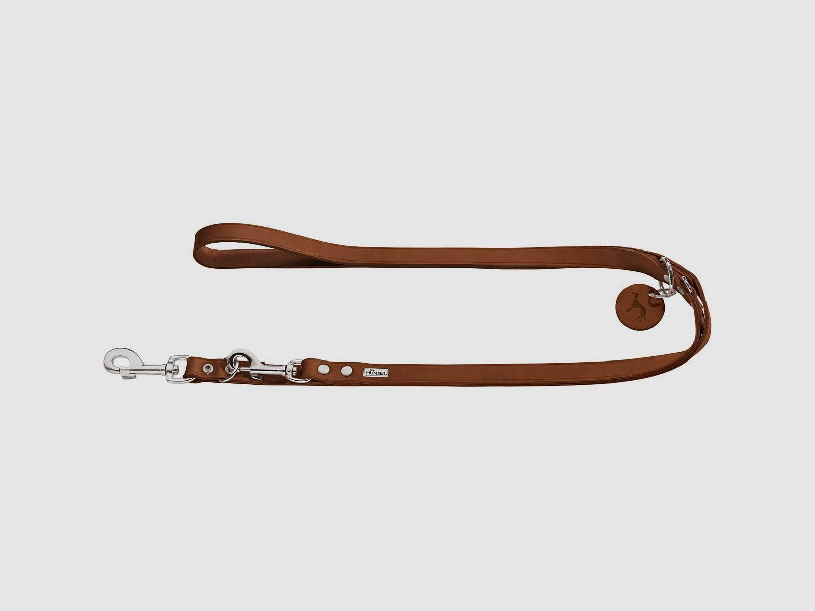 Hunter adjustable dog leash leather