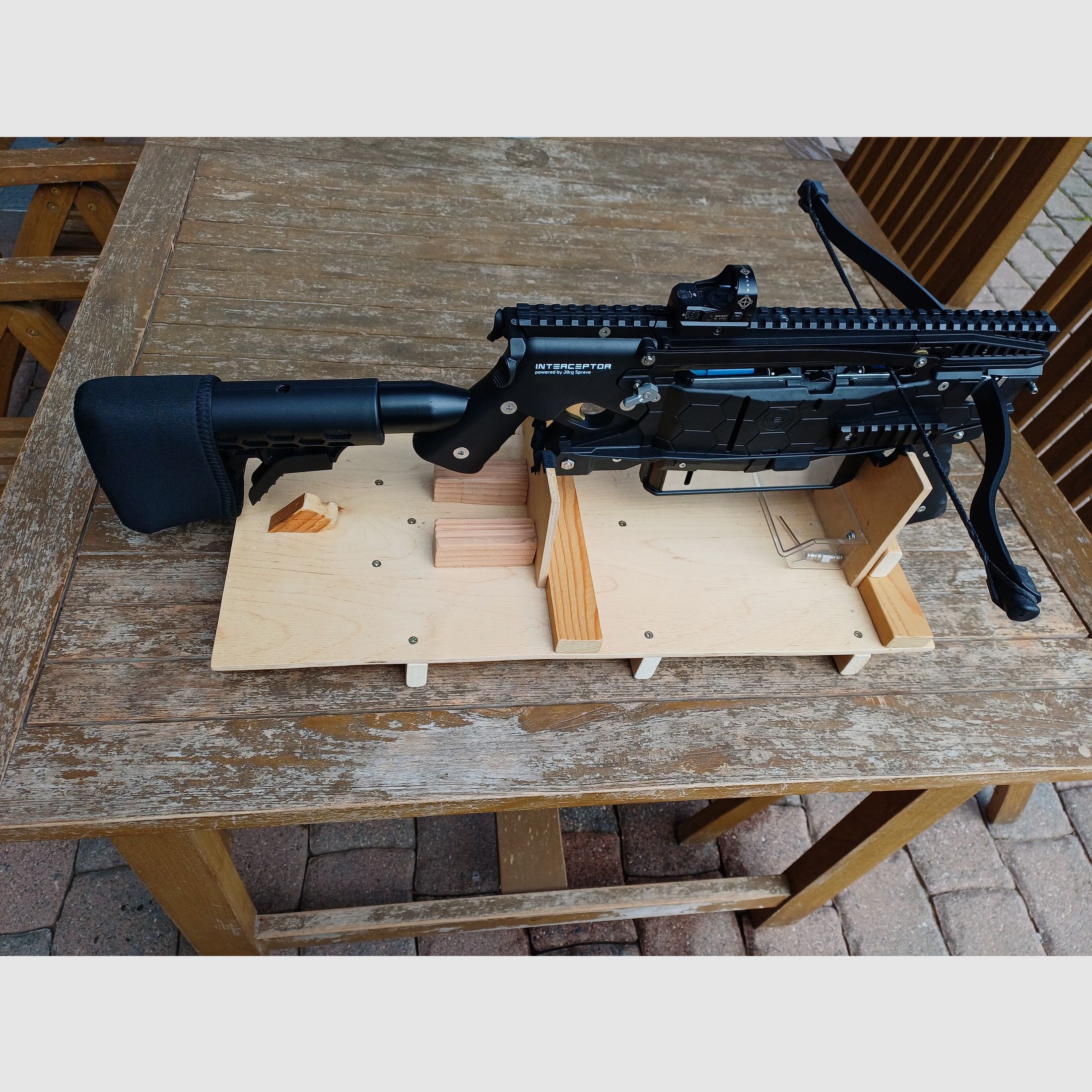 Fondo de la pierna, almohadilla de culata para el arco de ballesta Mey Interceptor