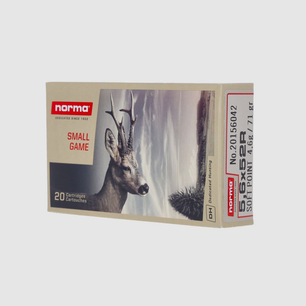 Norma 5,6x52 R punta di piombo 71 gr. - 20 pz.