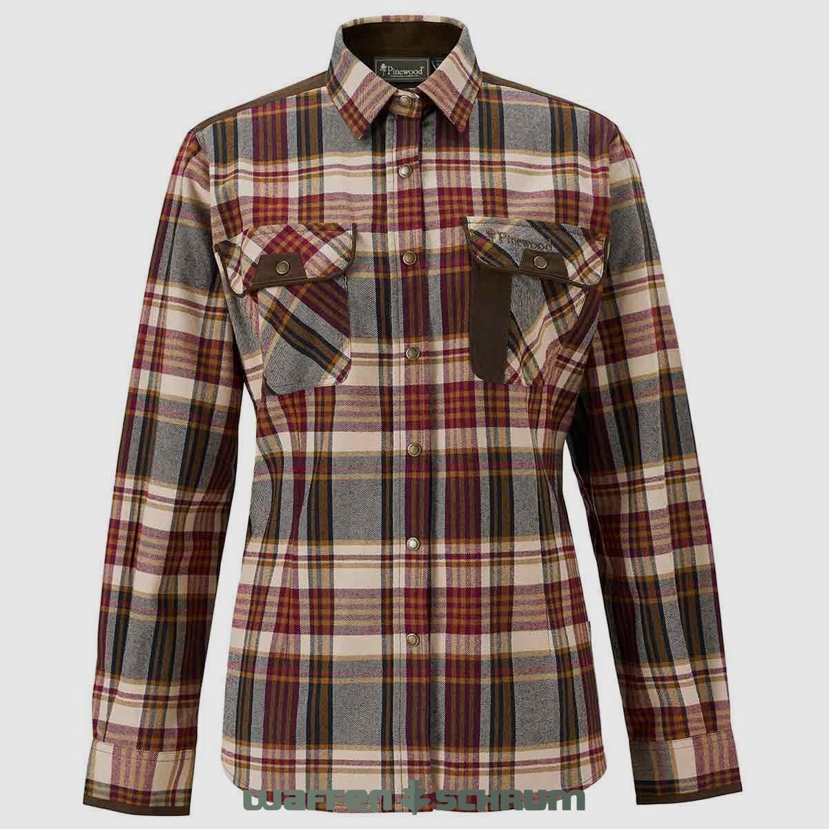 Pinewood Bluse Prestwick Exclusive Bordeaux/Beige