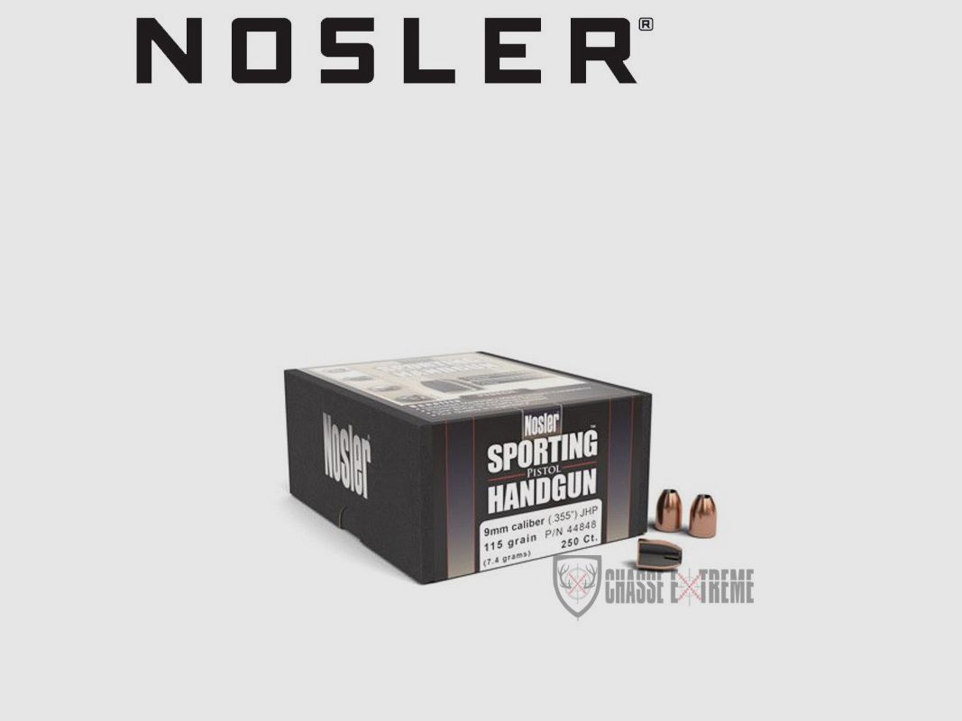 250 Pocisków NOSLER Kal 9mm 115gr JHP
