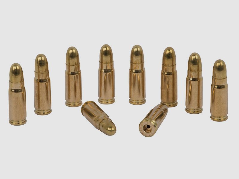 Dekopatronen Kaliber 7,62 x 25 mm Tokarev M1930 blinde Originalpatronen 10 StĂĽck (P18)