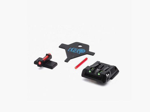 Juego de mira ajustable LPA SPF01HK para H&K P30/P45/SFP9 con fibra óptica