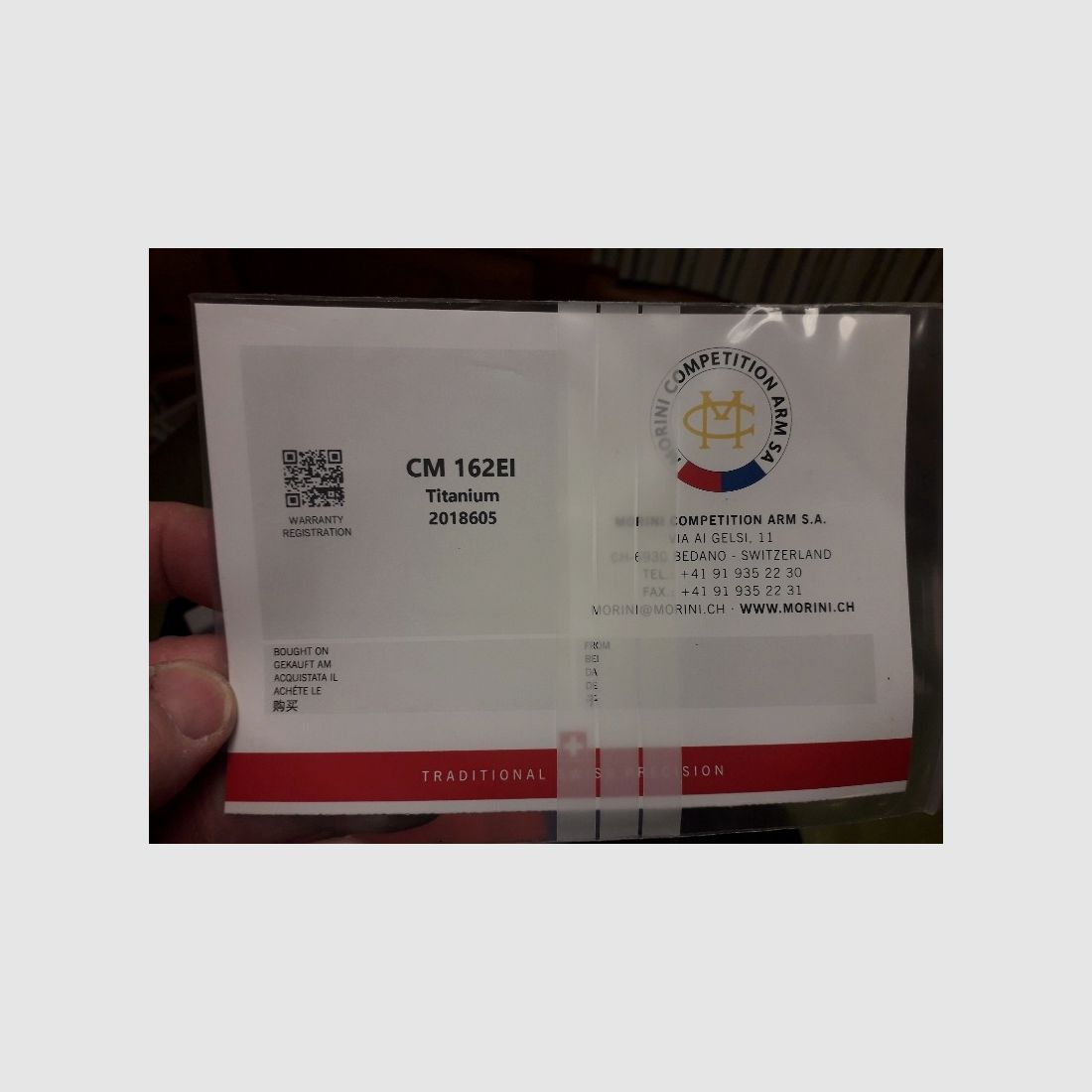 Morini LP CM 162 EI - Titan mit elektronischem Abzug und 2 Kartuschen - NEU - 