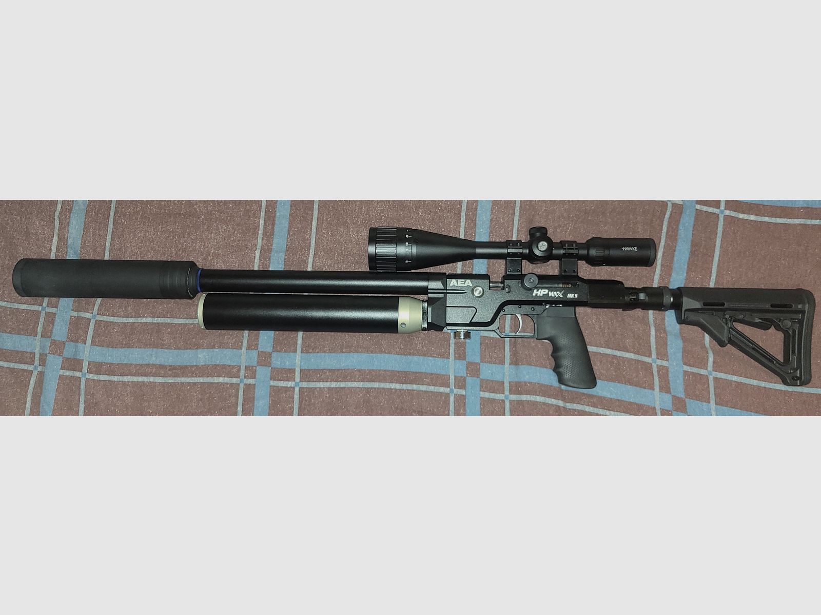 AEA HP MAX Mk.2 mit JADS Waldkauz Schalldämpfer, Hawke Vantage Zielfernrohr und viel mehr