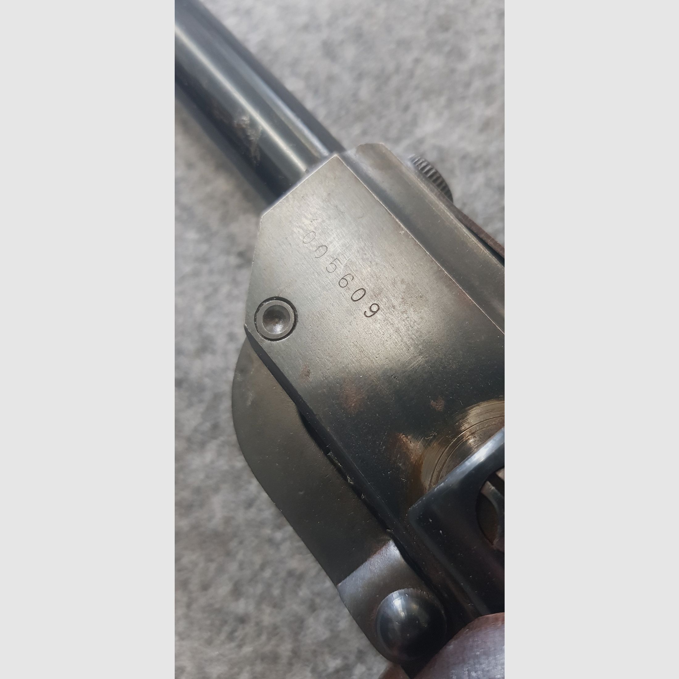 Zeer oude Walther Mod. 51 Knicker luchtgeweer met een zeer klein serienummer zonder F-teken uit de jaren 50 cal. 4,5mm Diabolo