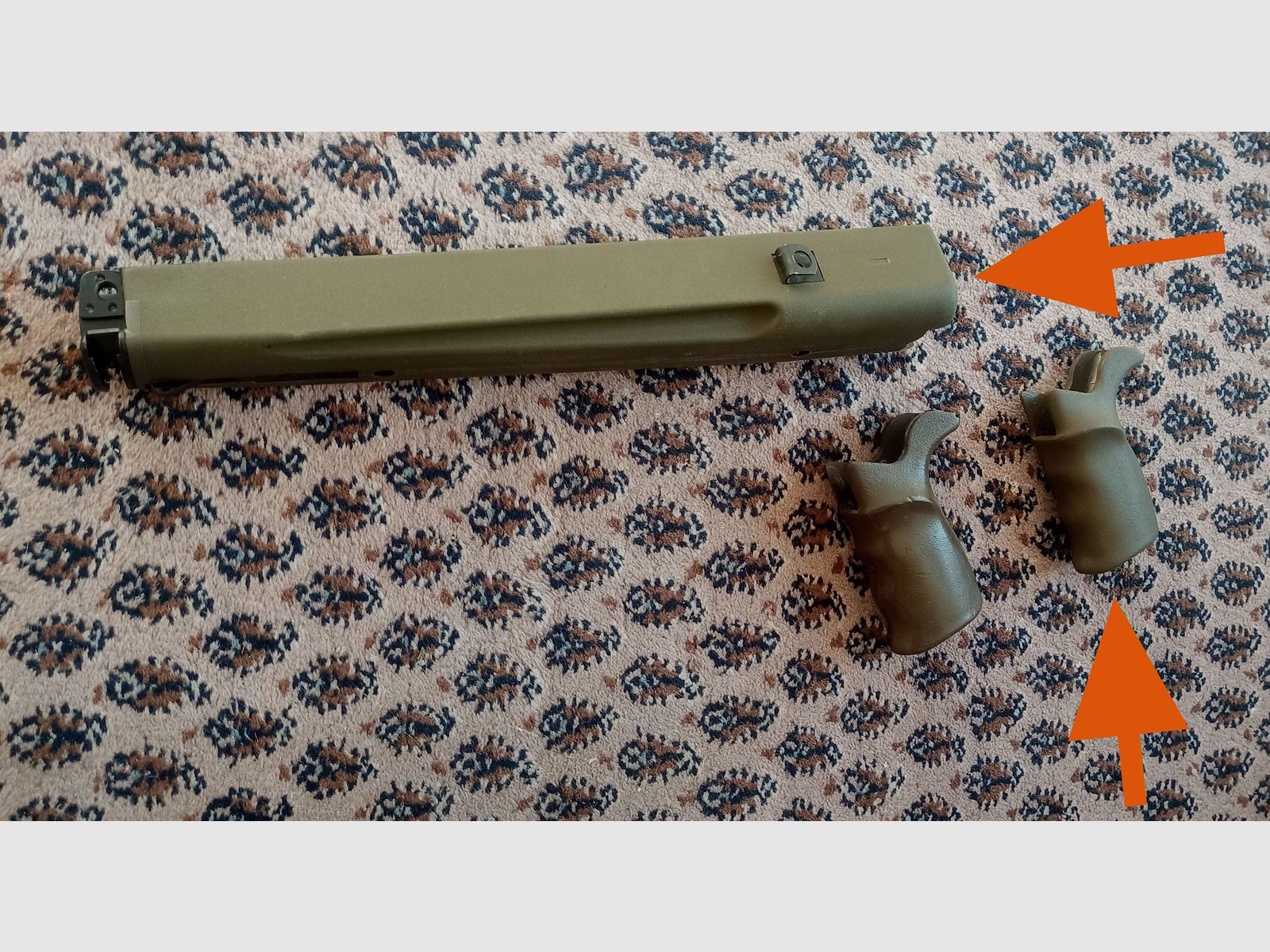 Oryginalny chwyt i osłona na rękę dla H&K G3A4, oba w kolorze pasującym i odpowiednie do dwójnogu // Osłona na rękę G3 i klony + chwyt pistoletowy / G3A3 G3SG1 MKE T41 HK91 VFC Co2 Umarex