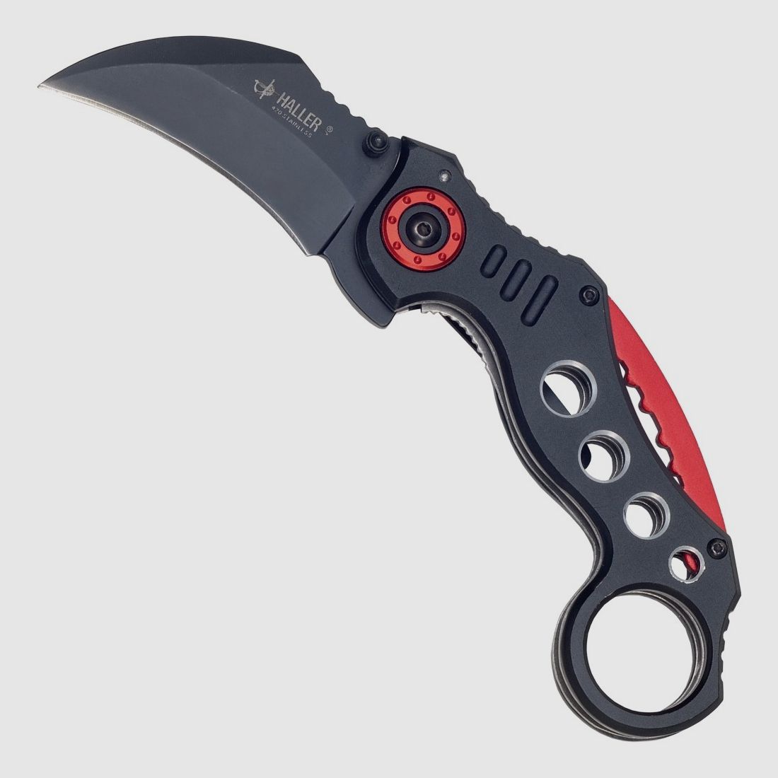 COLTELLO A FISCHIO KARAMBIT CERCHIO ROSSO