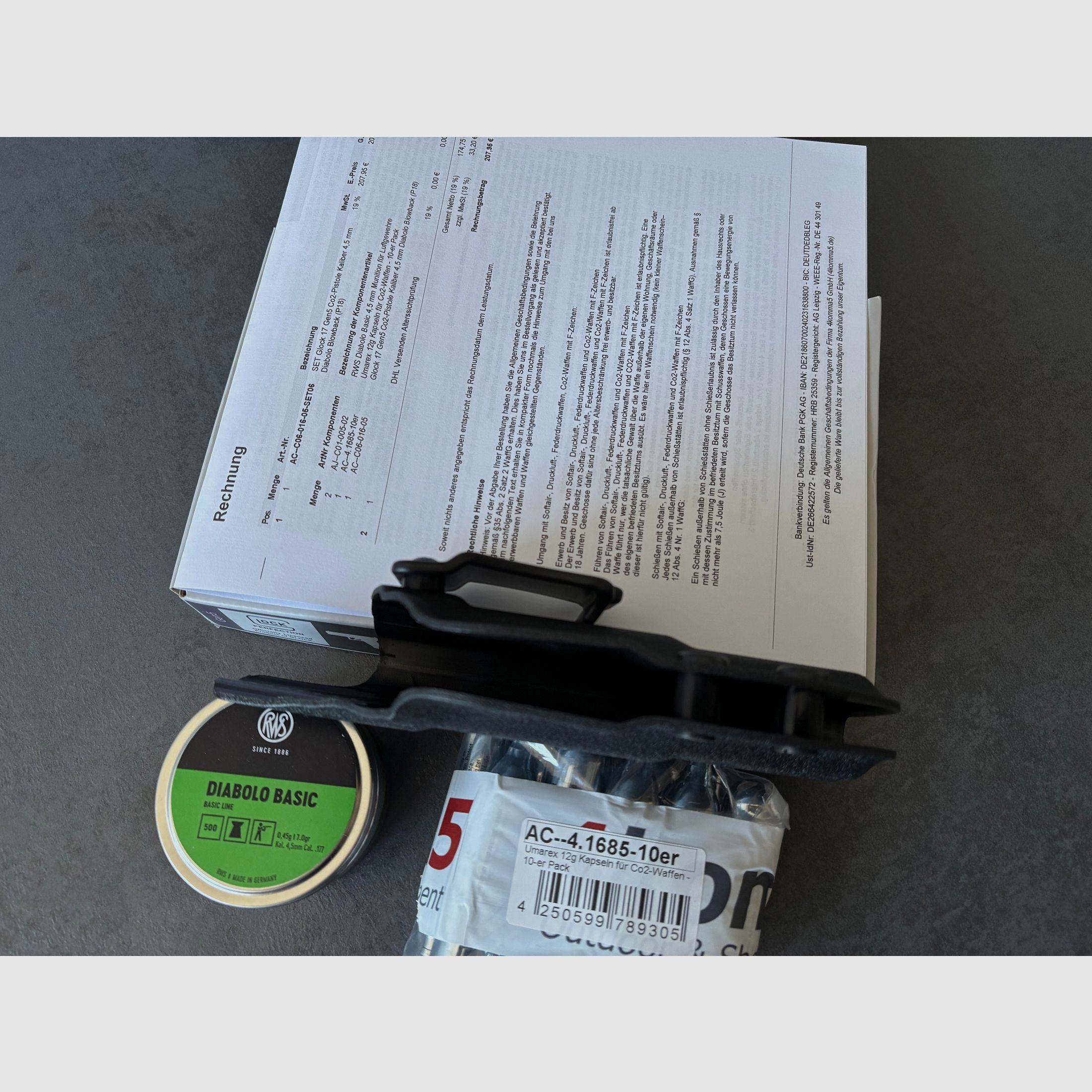 GLOCK 17, Gen5, Co2-Pistole, Kaliber 4,5mm, Diabolo Blowback(P18) SET !! NEU und OVP, Bild 7 von 8