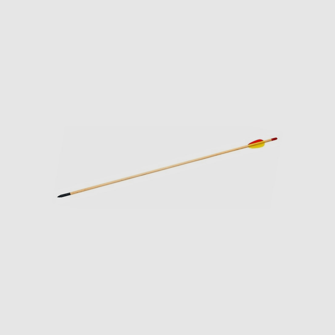 Sportpijl, sparrenhout, veren lengte 76cm (30 ")