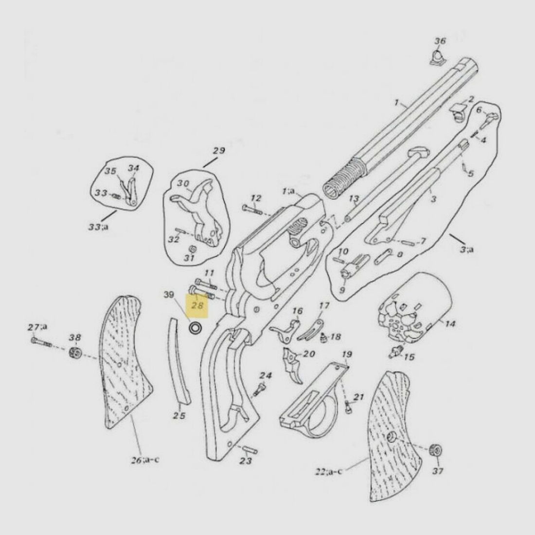 Ersatzteile für Pedersoli Remington Modelle Hundeschraube Muster (REM28), Bild 6 von 6