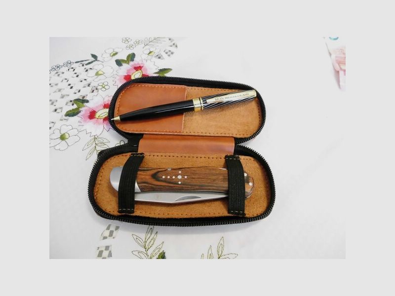 Laguiole Calmont L´Eclair Outdoor-Jagdmesser+Messer-Gürteltasche Klappmesser NEU