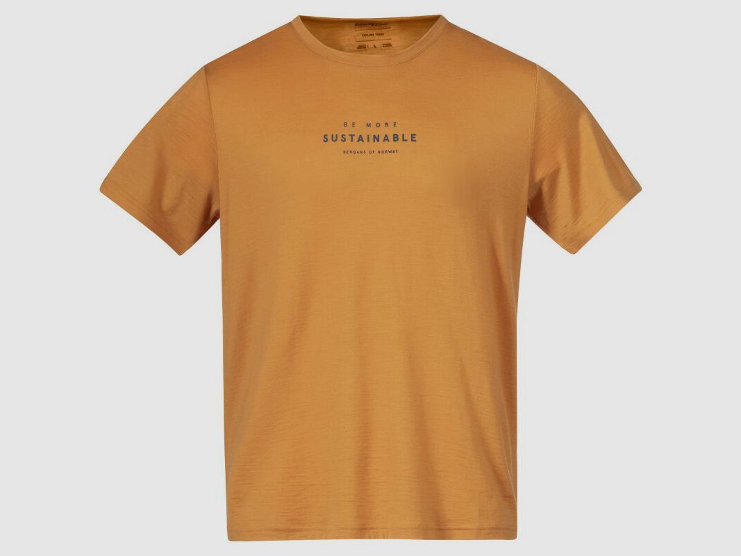 Bergans Herren T-Shirt Graphic Wool Tee Golden Field