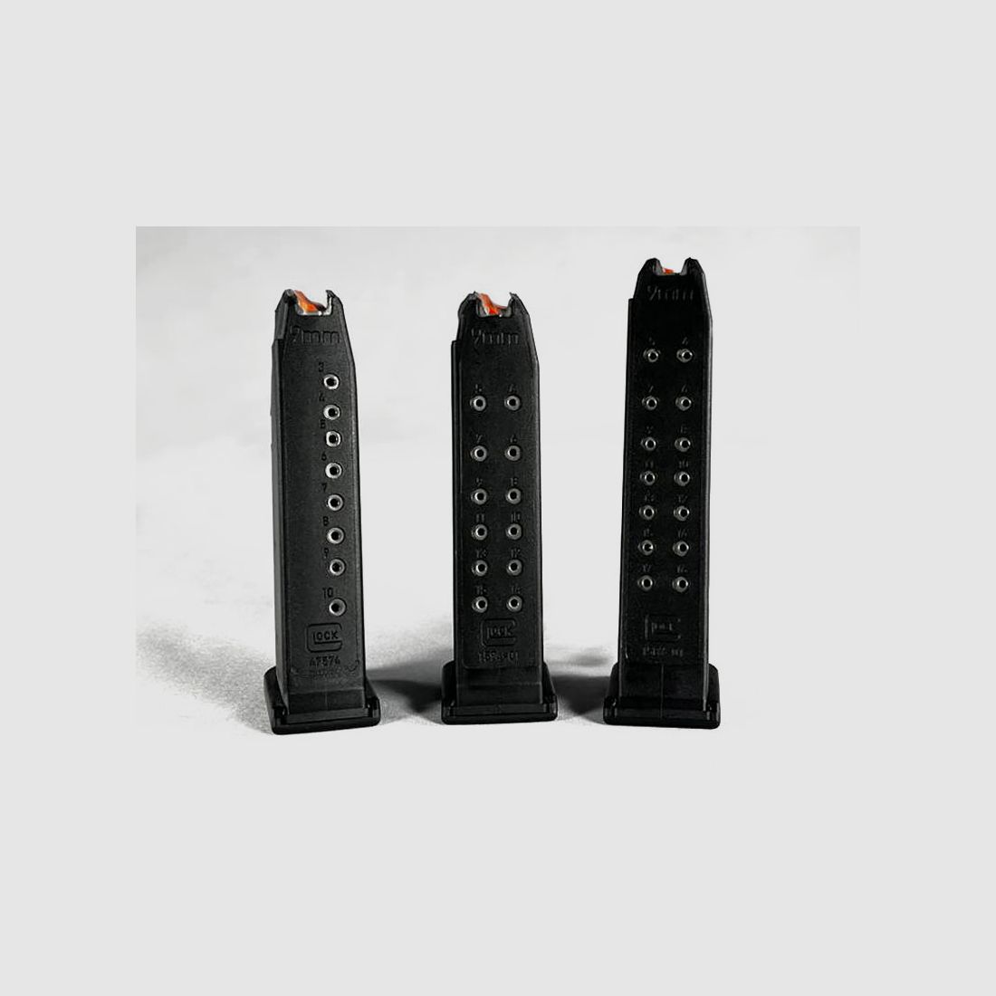 GLOCK Standard-Magazine mit Zubringer signalorange 9mm, Standard - 17rd, G17 & 45