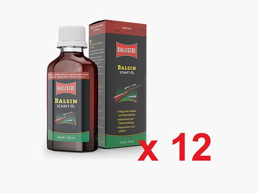 Balsin Aceite Protector Reddish Brown 50 ml de Ballistol en caja de 12 uds.