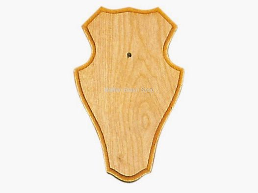 Hoornplaat voor reeën, 19X12 cm, afgeronde vorm, met uitsparing, licht