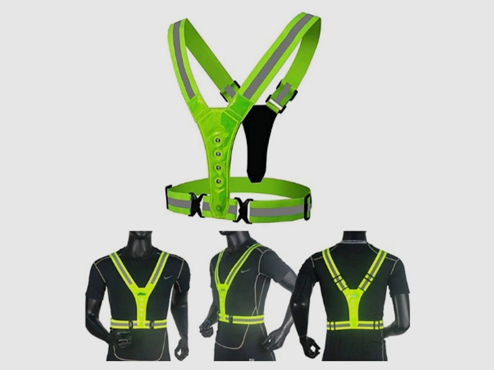 KH Security KH Security Warnweste LED Light Reflect neongelb