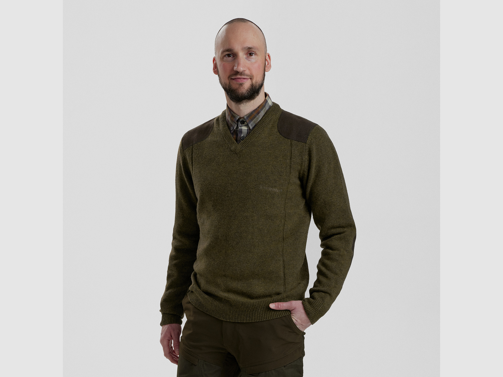 Sheffield Pullover mit V-Ausschnitt - Cypress – Größe: M