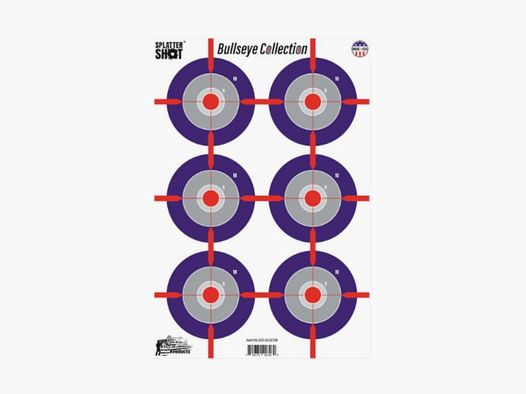 Pro-shot – Splatter Shot 12″ x 18″ Reaktive Zielscheibe mit Etiketten – Packung mit 8