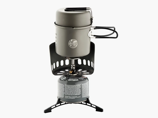 Optimus Elektra FE cooking system black 0.95l including cartridges stand