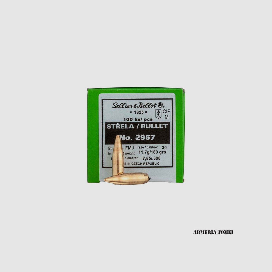 SELLIER&BELLOT GESCHOSSE Kal. 30 FMJ 180GR.