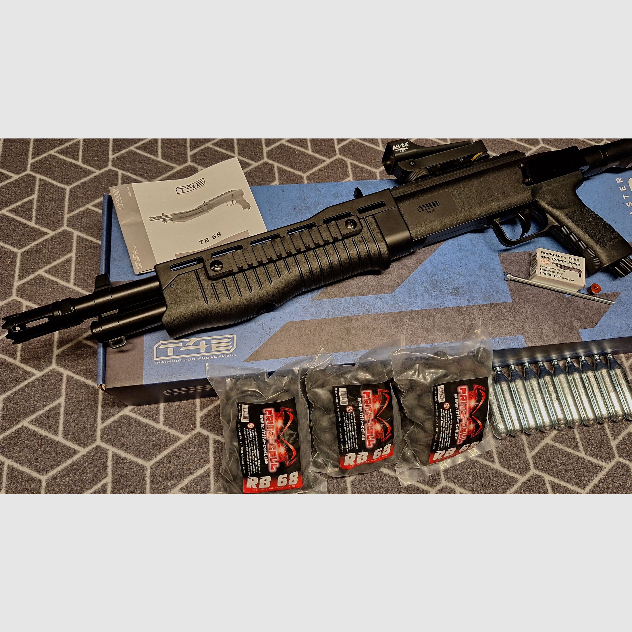 T4E TB68/HDB68 AR style/AR stock! RedDot NEW!