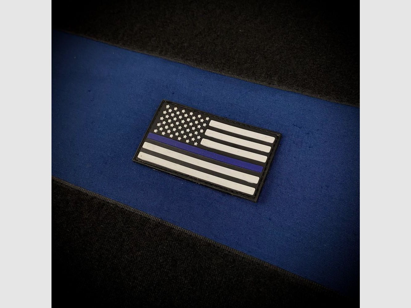 Patch PVC Lancer Tactical USA Flagge Blau Linie - Widerstandsfähig und Einfach zu Befestigen - Personalisierung und Schnelle Identifikation, Bild 3 von 5