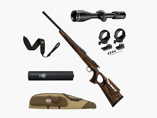 MAUSER 12 MAX JUNGJÄGER-PAKET - .308WIN + MINOX 3-15x56 + GELUIDSDEMPERS U.W.