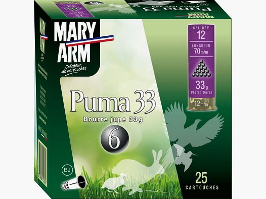 JAGD-PATRONE MARY ARM PUMA BJ 33 – KALIBER 12