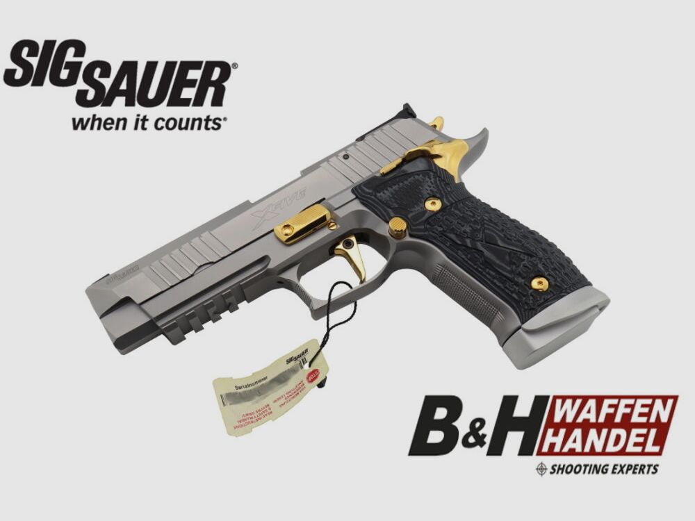 Sig Sauer	 P226 X-Five Supermatch Stainless & Gold eine der letzten aus deutscher Fertigung