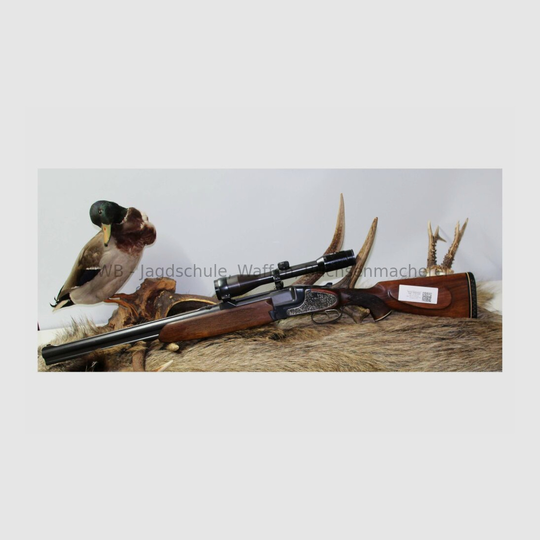 Brünner Super Bockbüchsflinte mit Wechsellauf und Schwenkmontage 12/70;7x57R