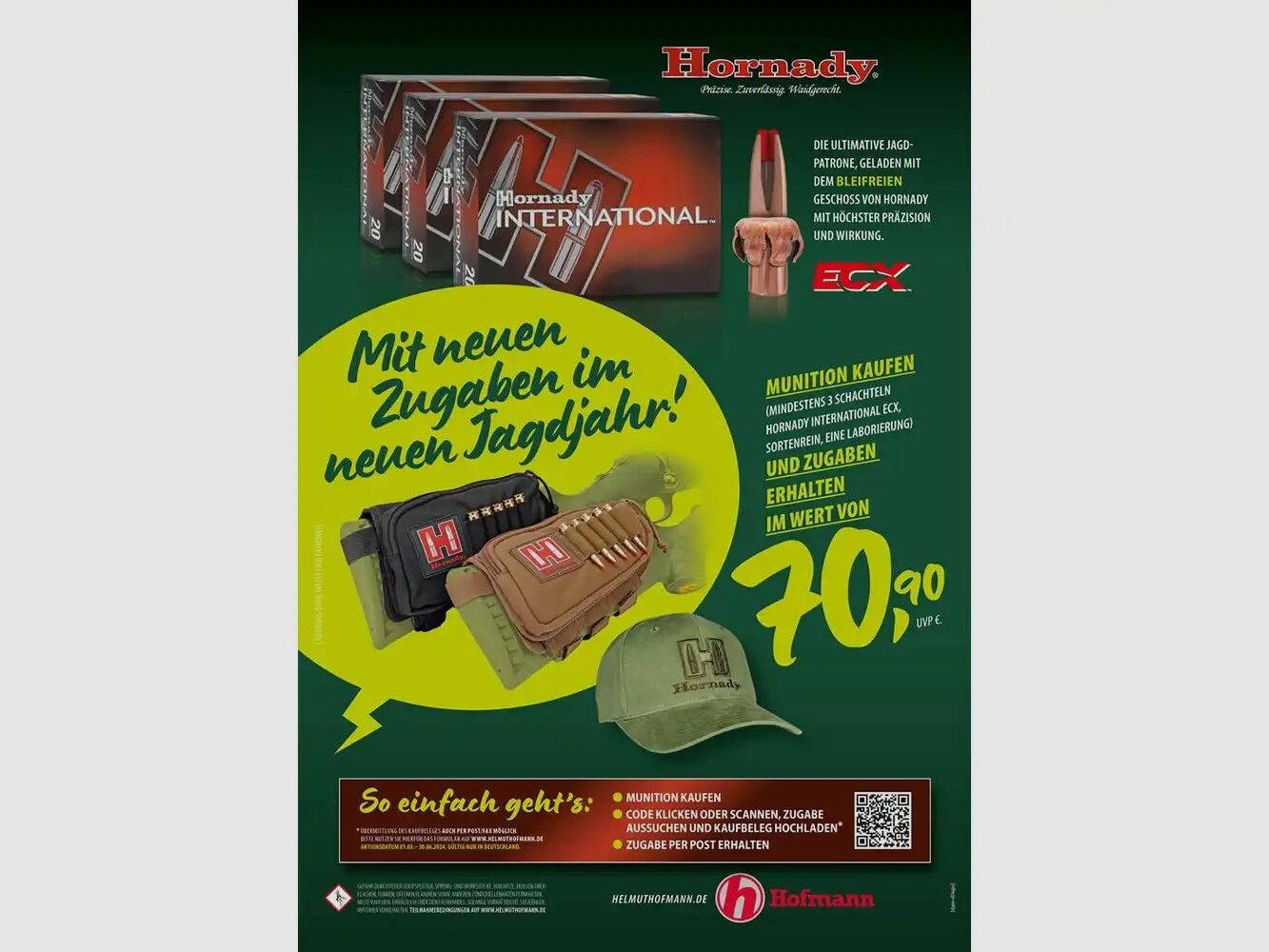 Hornady International ECX bleifrei 180 grs - 20 Stk