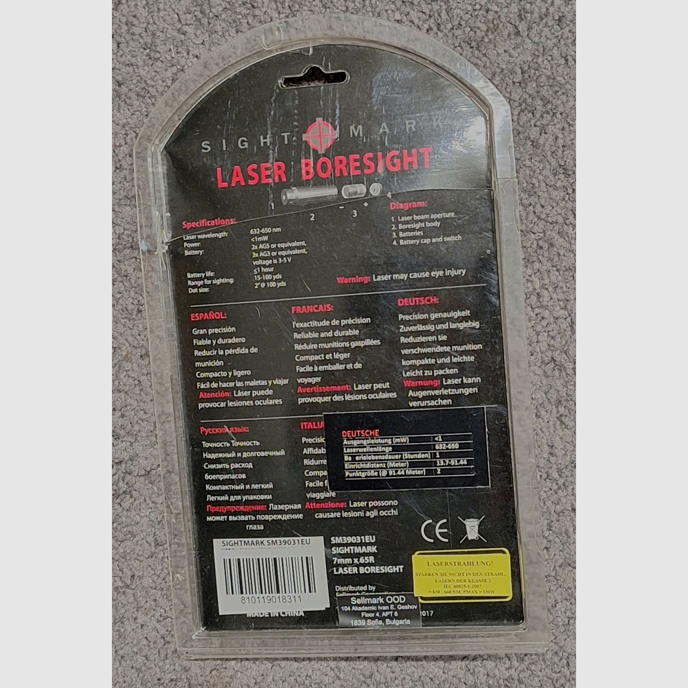 Sight Mark Laser Boresight Laser Patrone 7 x 65 