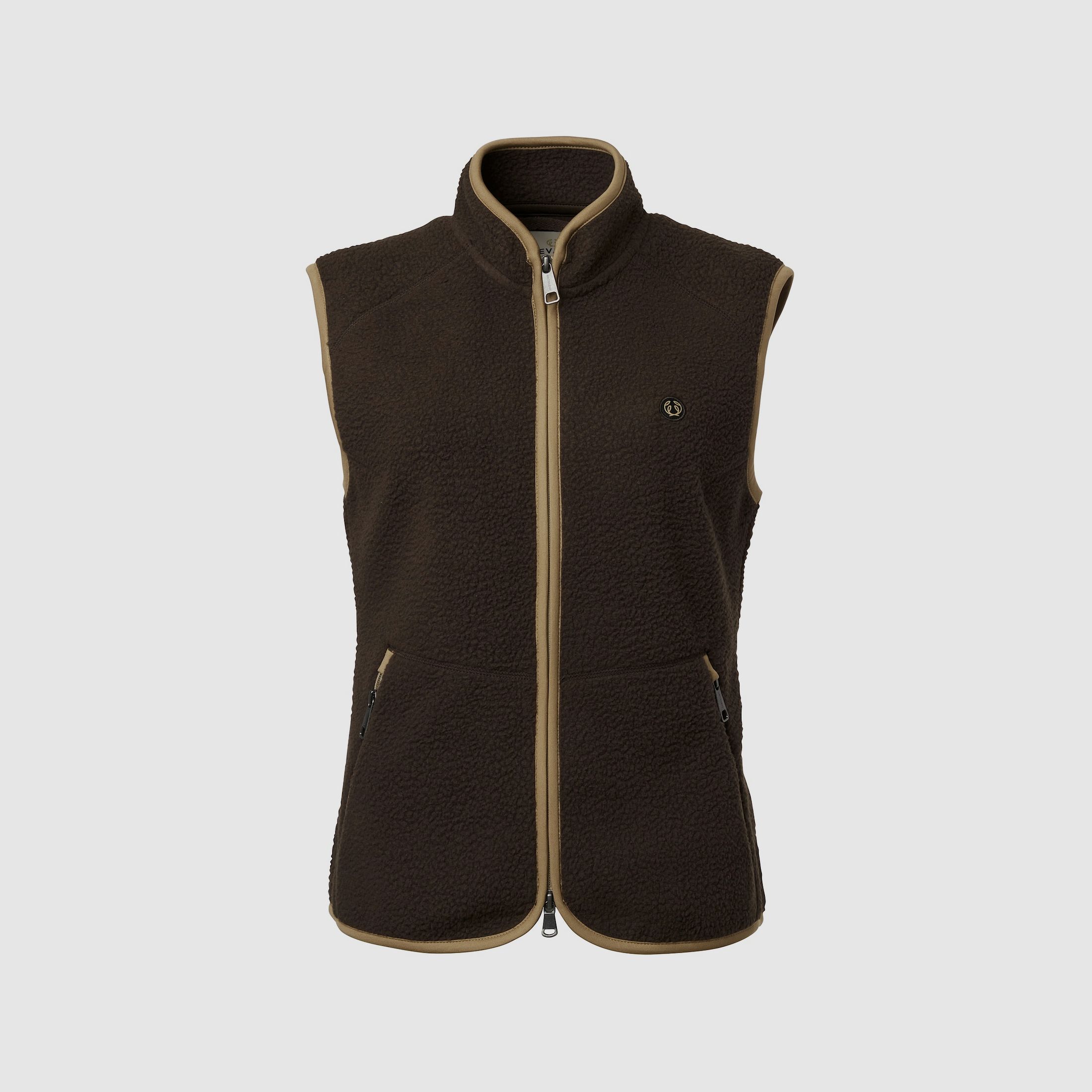 Chevalier Pax Light Pile Vest Women Leather Brown 48W