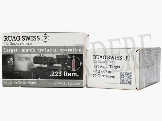 RUAG-SWISSP DEFENCE SWISS P. TARGET HPBT 69 GRS (Patrone mit Geschoss)