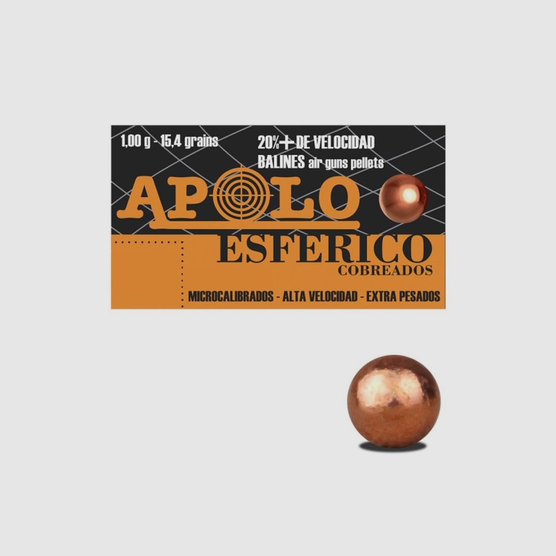 Diabolo APOLO Kupfer rund 5,5 mm (.22), Bild 1 von 6
