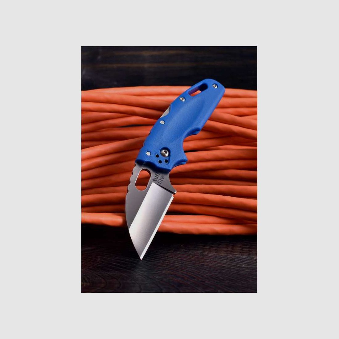 Cold Steel Tuff Lite Taschenmesser, Glatte Schneide, Blau