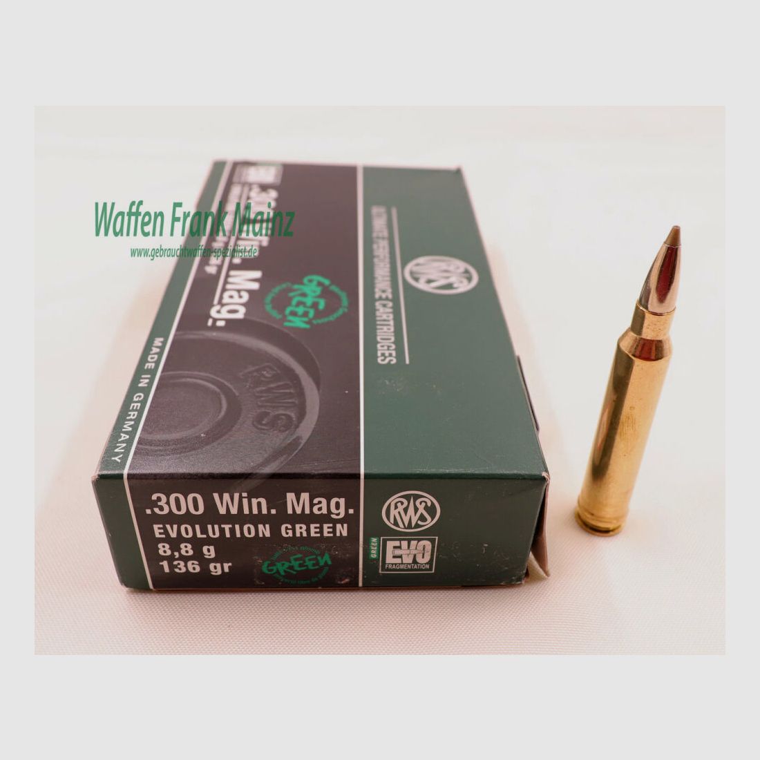 RWS (WZd.Fa.Rottweil) partial pack with 13 cartridges .300WinMag Evolution