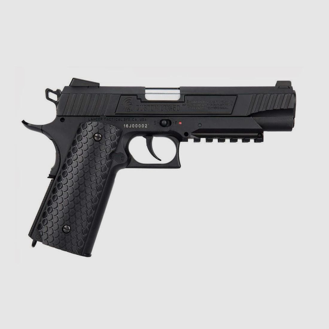 Replik Pistole Vollmetall CO2 Lancer Tactical LTX-50 Blowback 1,5J - Realismus und Leistung - Für Airsoft und Präzisionsschießen, Bild 1 von 5