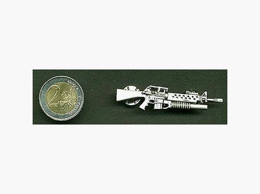 US M16 Sturmgewehr mit Granatwerfer als Metall-Anstecker