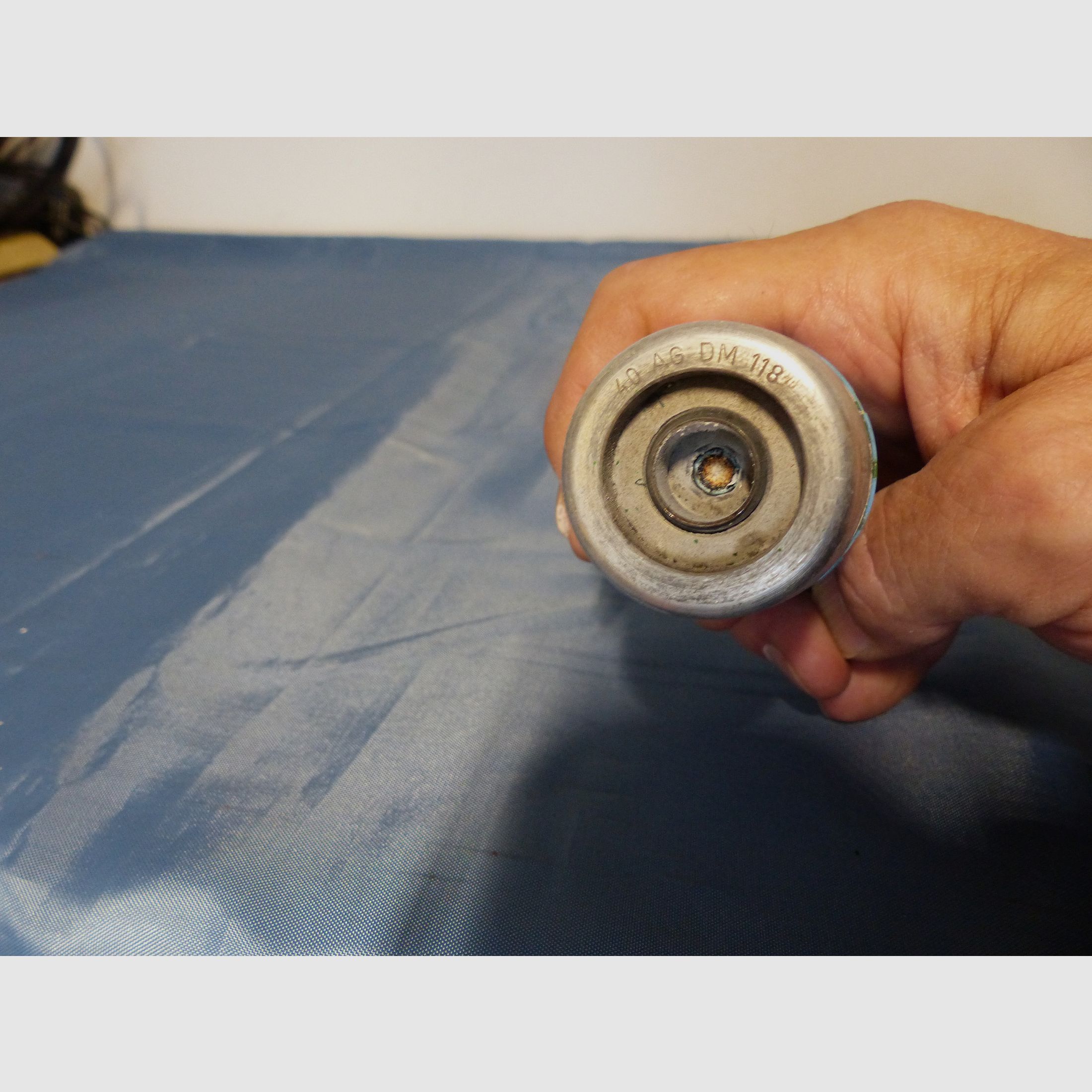 Bundeswehr BW 3 pieces of training ammunition cartridge projectiles blue G3 cleaning equipment 60s 70s