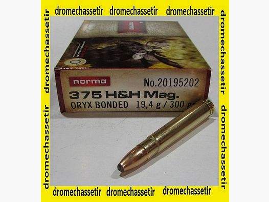 Box mit 20 Patronen Norma, Oryx, 300 grains Kal. 375 H&H Magnum