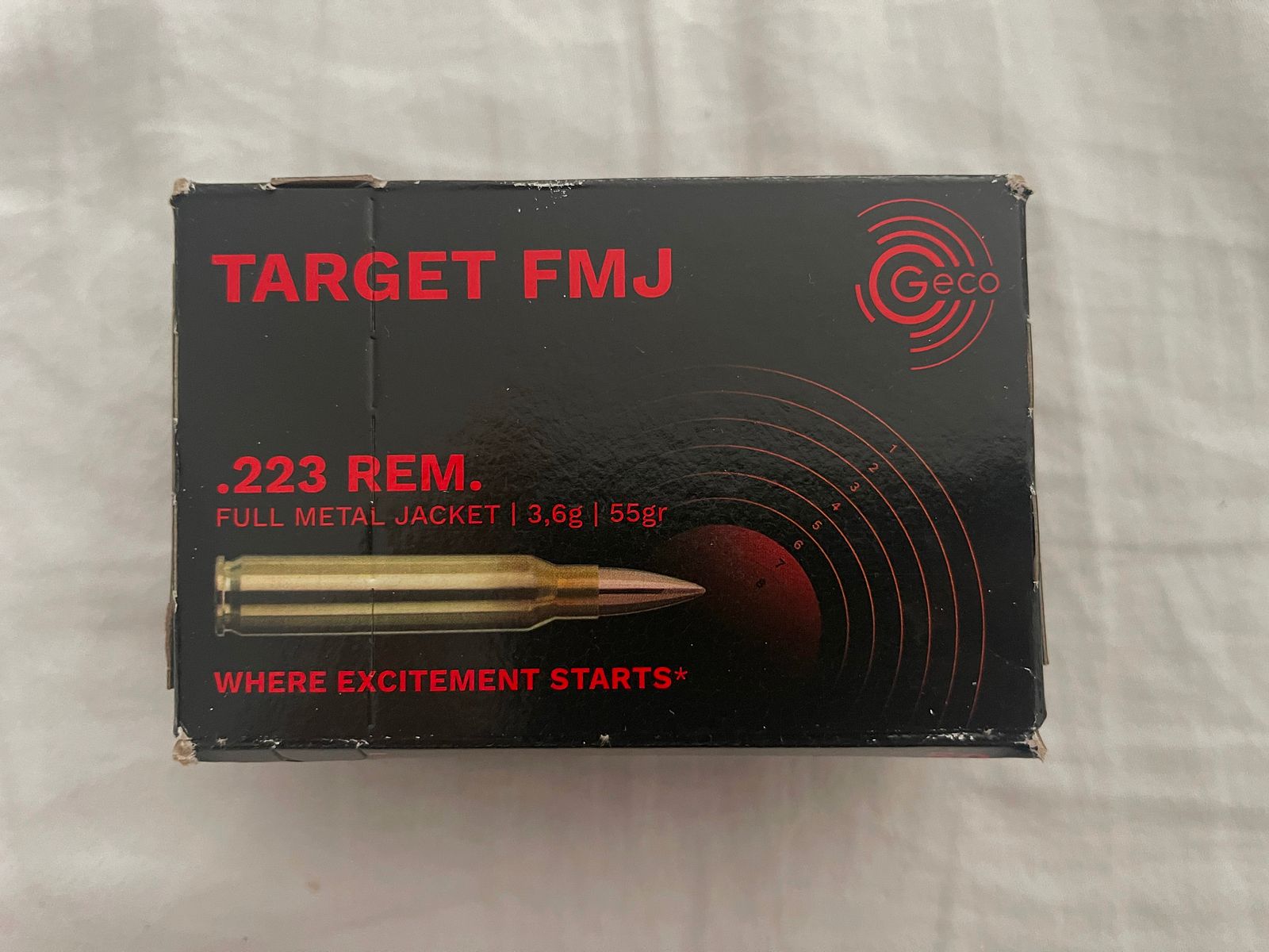 Geco .223 Rem. Vlm Target 3,6g/55grs.. 500 Schuss.NEU.