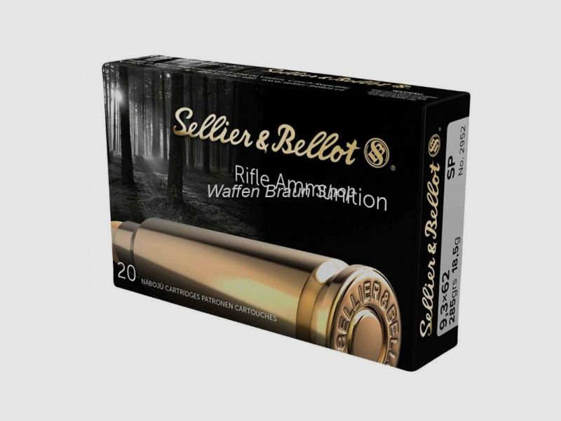 S+B 9,3x62 SP 285g. 20szt