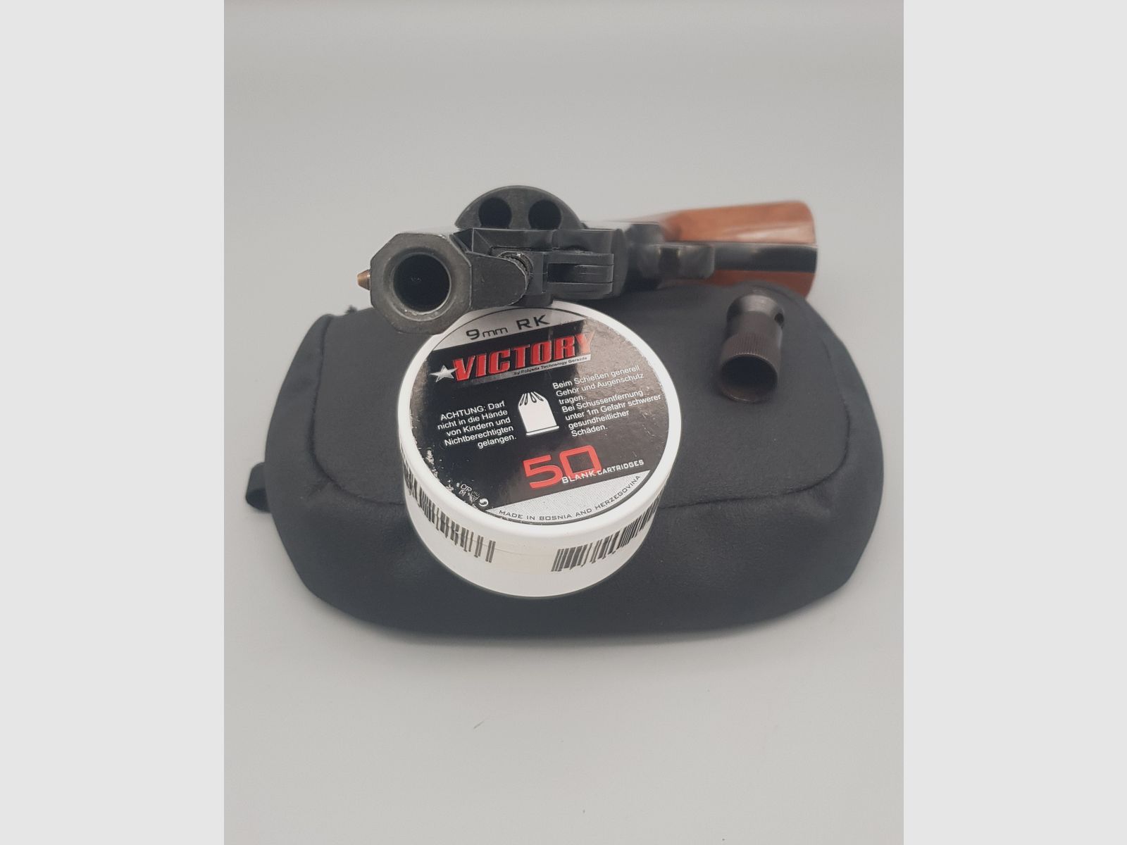 Reck Mod. Army Cal. 380 K 9mm RK Single Double  Action Schreckschuss SRS Western  Revolver PTB 325  sehr selten